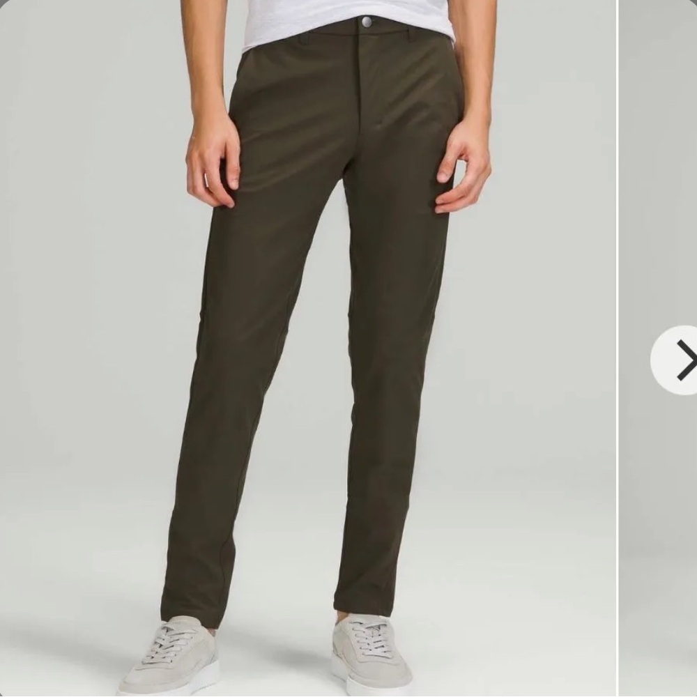MENS Lululemon Commission Pant Skinny 34" *Warpstreme Dark Olive